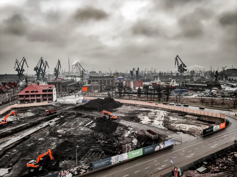 Reality — construction site next door